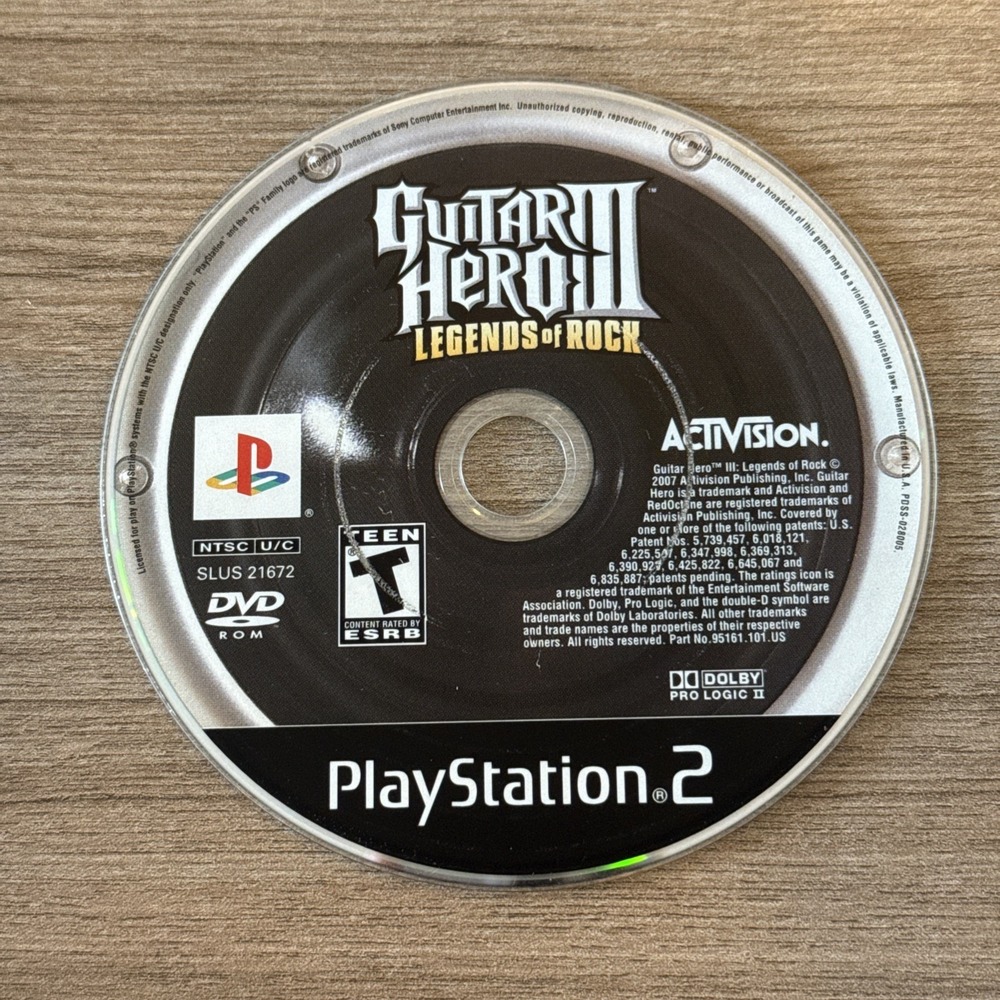 Guitar Hero 3 III Legends Of Rock Sony PlayStation 2 -‎ PS2 DISC ONLY Tested